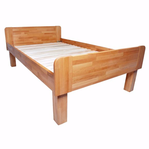 Picture of ADINA double bed with comfort height made of solid beech 200x200cm