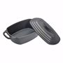 Picture of Oval cooking pot made of cast iron with lid suitable for induction 43x22 cm
