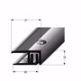 Picture of Wall end profile 100cm silver 21 x 7-15mm drilled aluminium floor profile
