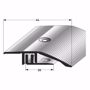 Image sur Profilé de réglage en hauteur en aluminium 100cm argent 7-15mm profilé de sol en aluminium profilé d