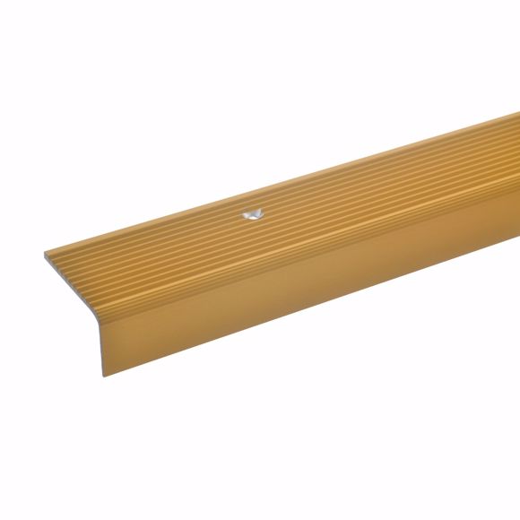 Picture of 23x40mm stair angle 100cm long gold drilled