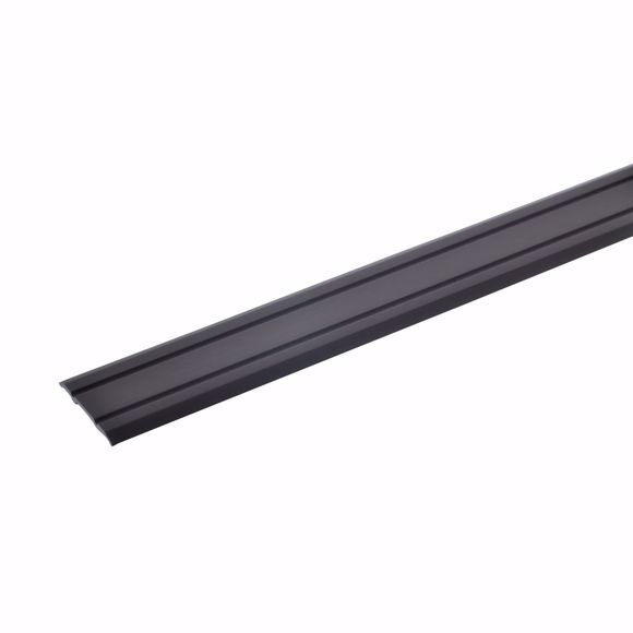 Picture of Transition profile 100cm bronze dark 24,5 x 1,25mm self-adhesive aluminium carpet rail