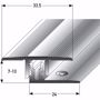 Image sur Profilé de transition en aluminium en 2 parties - 90cm acier inoxydable 7-10mm coloré