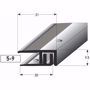 Bild von Abschlussprofil 100cm silber 21 x 5-9mm gebohrt Wandabschlussprofil Aluminium