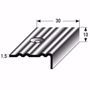 Bild von Edelstahl Treppenkante 10x30x1,5 mm - 100 cm profilierte Riffelung