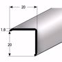Image sur Eckschutzwinkel 20x20x1,8 mm - 125 cm - Aluminium weiß RAL 9016