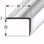 Bild von Treppenwinkel Kantenprofil Kantenschutz Alu ungebohrt silber 22x30mm 100cm