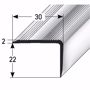 Bild von Treppenwinkel Kantenprofil Kantenschutz Alu selbstklebend silber 22x30mm 100cm