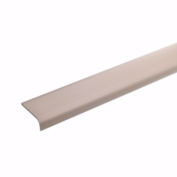 Image sur Profil d'angle d'escalier en aluminium - bronze clair - 100cm 15x40mm auto-adhésif