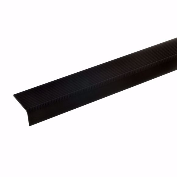 Image sur Profilé d'angle d'escalier en aluminium - bronze foncé - 100cm 23x40mm auto-adhésif