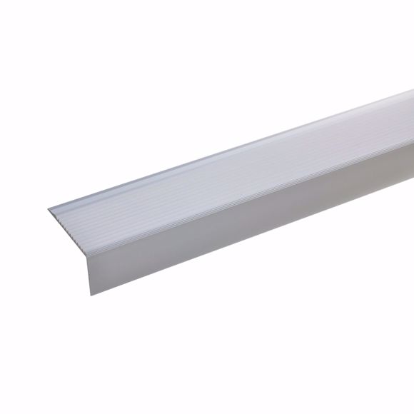 Treppenwinkel Kantenprofil Kantenschutz Alu selbstklebend silber 28x50mm  100cm
