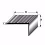 Bild von Treppenwinkel Kantenprofil Kantenschutz Alu selbstklebend dunkel 28x50mm 100cm