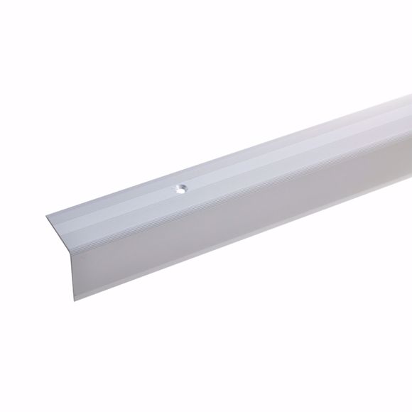 Bild von Treppenwinkel Kantenprofil Kantenschutz Aluminium gebohrt silber 32x30mm 135cm