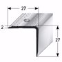 Image sur Profilé d'angle d'escalier en aluminium - argent - 100cm 27x27mm percé