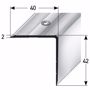 Picture of 42x40mm stair angle 135cm long silver drilled