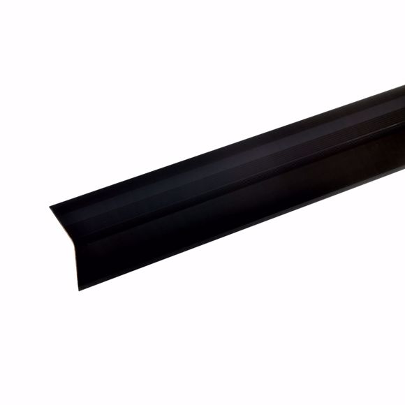 Bild von Treppenwinkel Kantenprofil Kantenschutz Alu selbstklebend dunkel 32x30mm 135cm