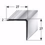 Bild von Treppenwinkel Kantenprofil Kantenschutz Alu selbstklebend silber 27x27mm 135cm