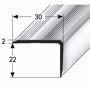 Bild von Treppenwinkel Kantenprofil Kantenschutz Alu selbstklebend silber 22x30mm 170cm