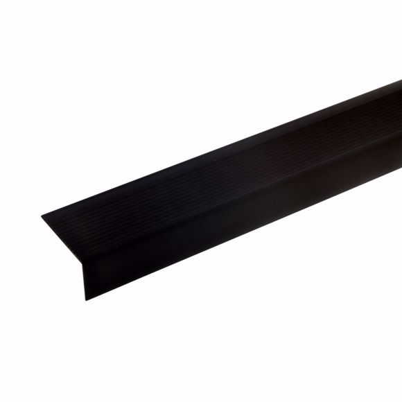 Bild von Treppenwinkel Kantenprofil Kantenschutz Alu selbstklebend dunkel 28x50mm 135cm