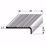 Bild von Aluminium Treppenwinkel-Profil - silber - 170cm 15x40mm selbstklebend