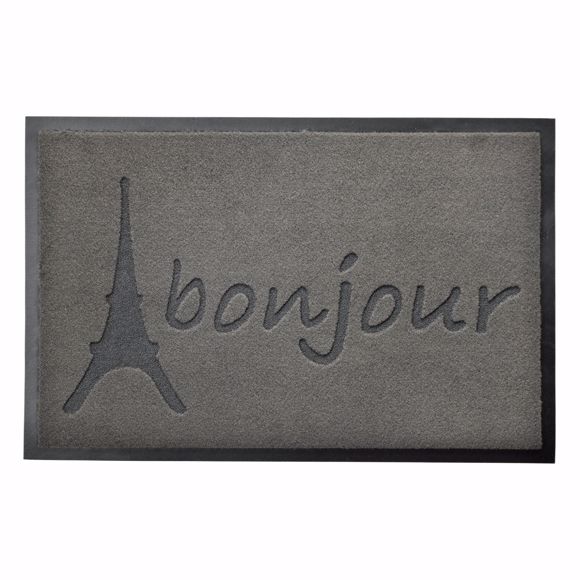 Bild von Schmutzfangmatte 40x60cm "Bonjour" Paris Fußmatte Türmatte Sauberlaufmatte