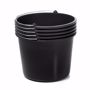 Picture of 10 pieces cleaning buckets, mortar buckets, construction buckets in black, 20 litres, plastic