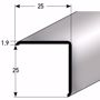Image sur Eckschutzwinkel 25x25x1,9 mm - 100 cm - Aluminium graphitgrau RAL 7024
