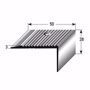 Picture of 28x50mm stair angle 270cm silver drilled aluminium edge profile edge protection
