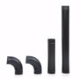 Bild von Ofenrohr-Set, 120 mm Durchmesser, schwarz - Emailliertes Rauchrohr für Kaminöfen