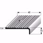 Image sur 15x40mm angle de marche 270 cm bronze clair protection des bords marche d'escalier aluminium percée