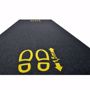Bild von Bodenschutzmatte mit gelbem Hinweis „1,5m Abstand“ aus Gummi