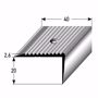 Bild von 20x40mm Treppenwinkel 270 cm lang silber gebohrt Stufenkantenprofil Aluminium
