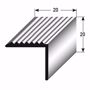 Bild von 20x20mm Treppenwinkel 135cm silber Aluminium Kantenprofil selbstklebend