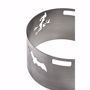Bild von Funkenschutz Gartenfackel mit Hexe II Motiv für Feuerschalen 55cm Stahl 30cm