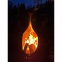 Bild von Runder Terrassenofen 40x125cm Gartenkamin Feuerschale Gartenofen Feuerstelle