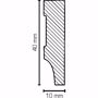 Image sur MDF Sockelleisten weiß Randleiste Scheuerleisten 10 mm breit 40 mm hoch 25 lfm