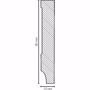 Image sur MDF Sockelleisten weiß Randleiste Scheuerleisten 13 mm breit 80 mm hoch 25 lfm