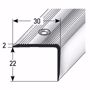 Image sur Treppenwinkel Kantenprofil Kantenschutz Aluminium gebohrt silber 22x30mm 270cm