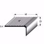 Bild von 23x40mm Treppenwinkel 170cm silber gebohrt Aluminium Kantenschutz Kantenprofil
