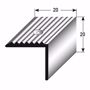 Bild von 20x20mm Treppenwinkel 270cm silber Aluminium Kantenprofil Kantenschutz
