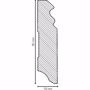 Bild von MDF Sockelleisten weiß Randleiste Scheuerleisten 19 mm breit 80 mm hoch 12,5 lfm
