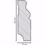 Image sur Kiefer massiv Sockelleisten deckend weiß 19 mm breit 60 mm hoch 15 lfm