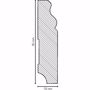 Picture of Kiefer massiv Sockelleisten deckend weiß 19 mm breit 80 mm hoch 15 lfm