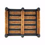 Image sur Kokosmatte Fußmatte 30x35cm braun schwarz - Hochwertiger Kokos Fußabtreter ideal für den Außenbereic