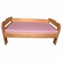 Bild von Massives Kiefernholz Kinderbett in 70x140cm + weicher Matratze in rosa