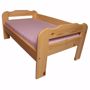 Bild von Massives Kiefernholz Kinderbett in 70x140cm + weicher Matratze in rosa
