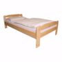 Image sur Einzelbett ohne Lattenrost aus Kiefer massiv - 80x200 cm Massives Holz-Bett