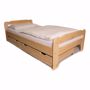 Image sur Einzelbett ohne Lattenrost aus Kiefer massiv - 120x200 cm Massives Holz-Bett