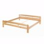 Image sur Doppelbett ohne Lattenrost aus Kiefer massiv - 160x200 cm Massivholz Schlafmöbel