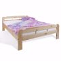 Image sur Doppelbett ohne Lattenrost aus Kiefer massiv - 160x200 cm Massivholz Schlafmöbel